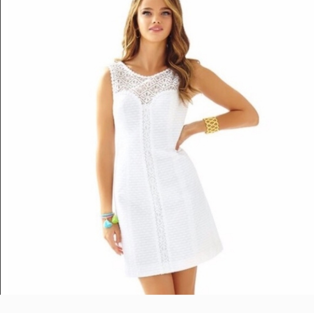 Lilly Pulitzer Sofia Shift sleeveless Dress Resort White Women’s size 0